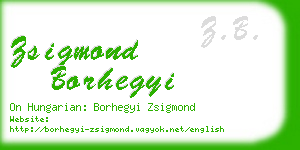 zsigmond borhegyi business card